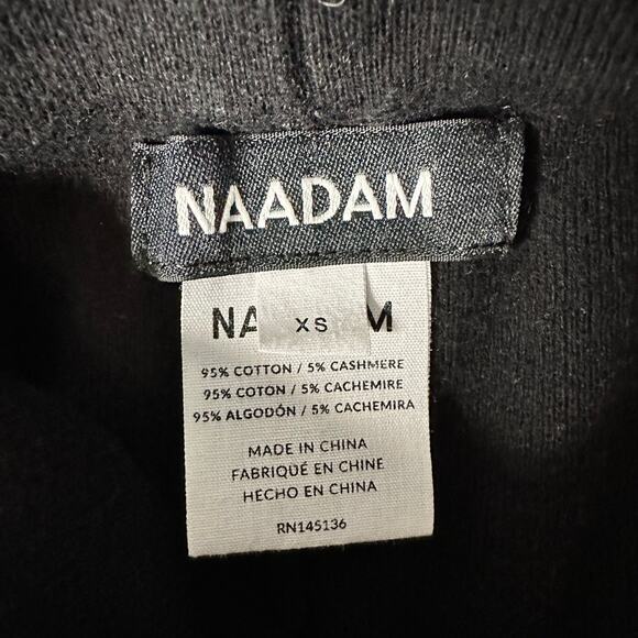 NAADAM Black Crop Cotton Cashmere Blend Jogger Sweatpants Women's XS - Picture 6 of 6